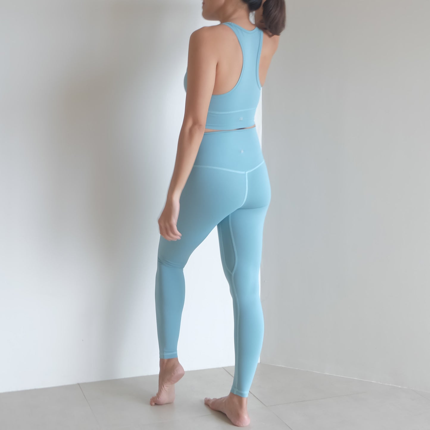25" inseam leggings in Cameo Blue