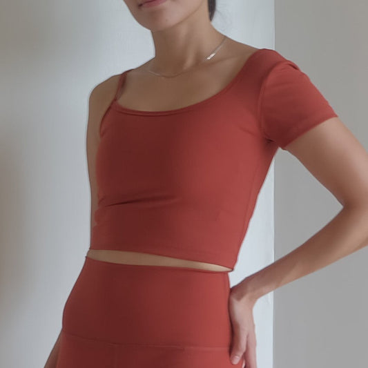 Wanda top in Dark Terracotta