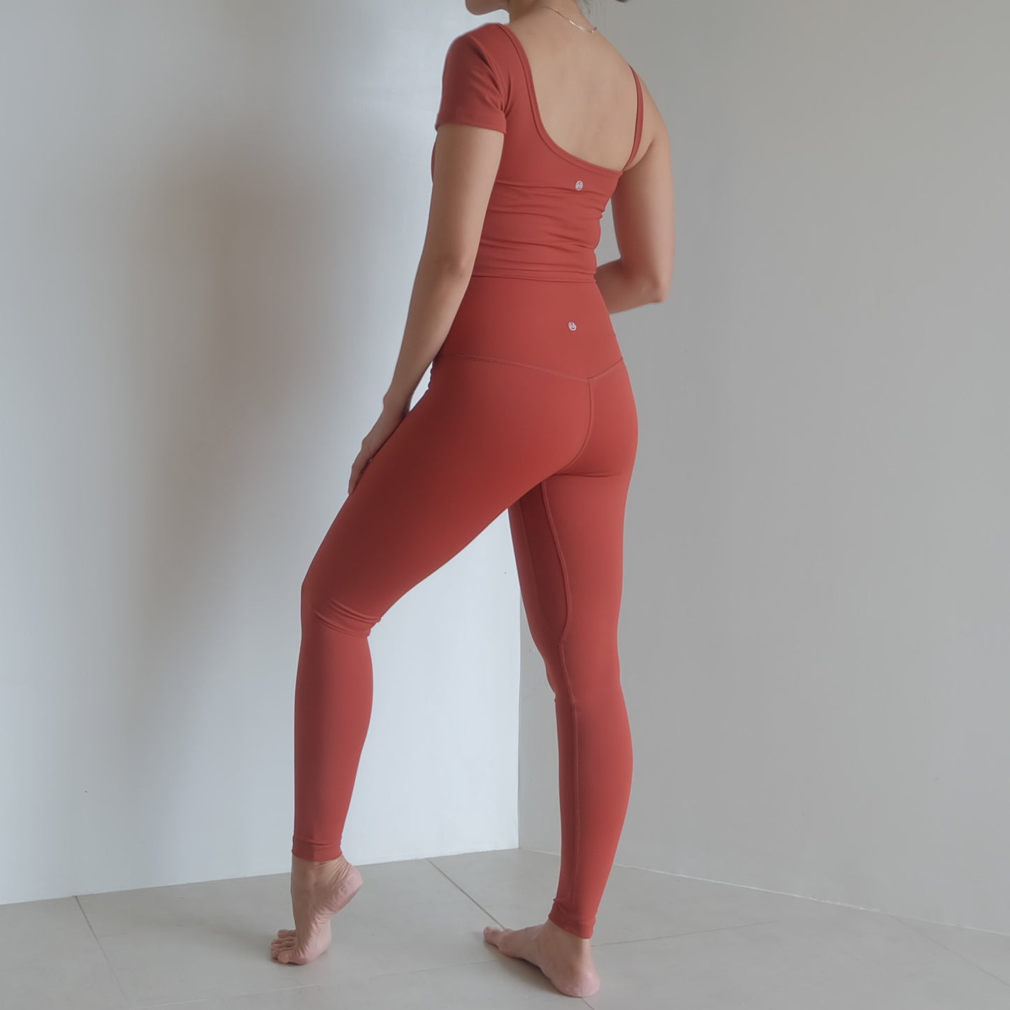 25" inseam leggings in Dark Terracotta