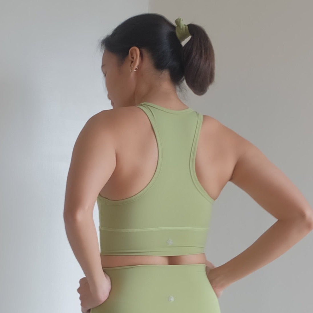 Ava top in Olive Chiffon