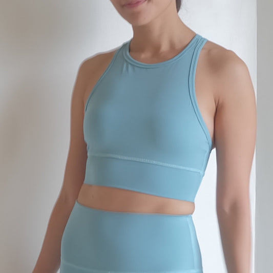 Ava top in Cameo Blue
